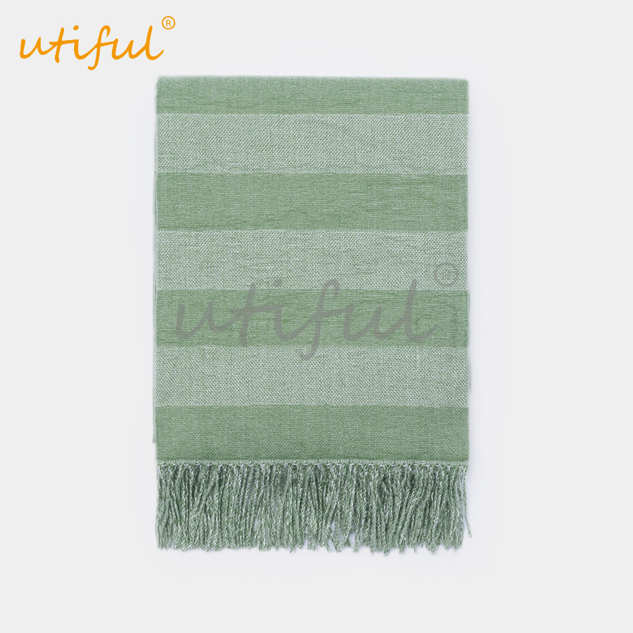 classic striped decorative throw